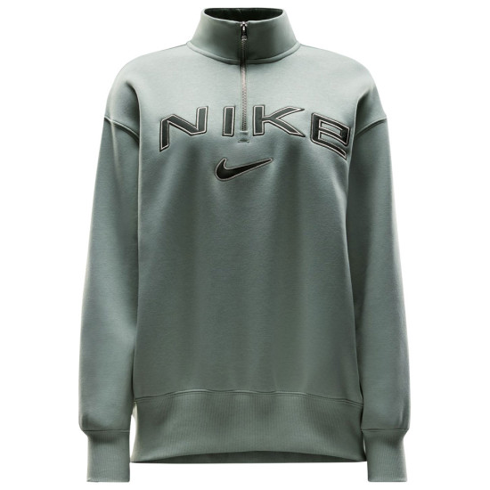 Nike Γυναικείο φούτερ Sportswear Phoenix Fleece Oversized 1/4 Zip Logo Top